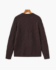 Diamond Knit Crewneck Sweater