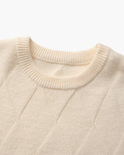 Diamond Knit Crewneck Sweater